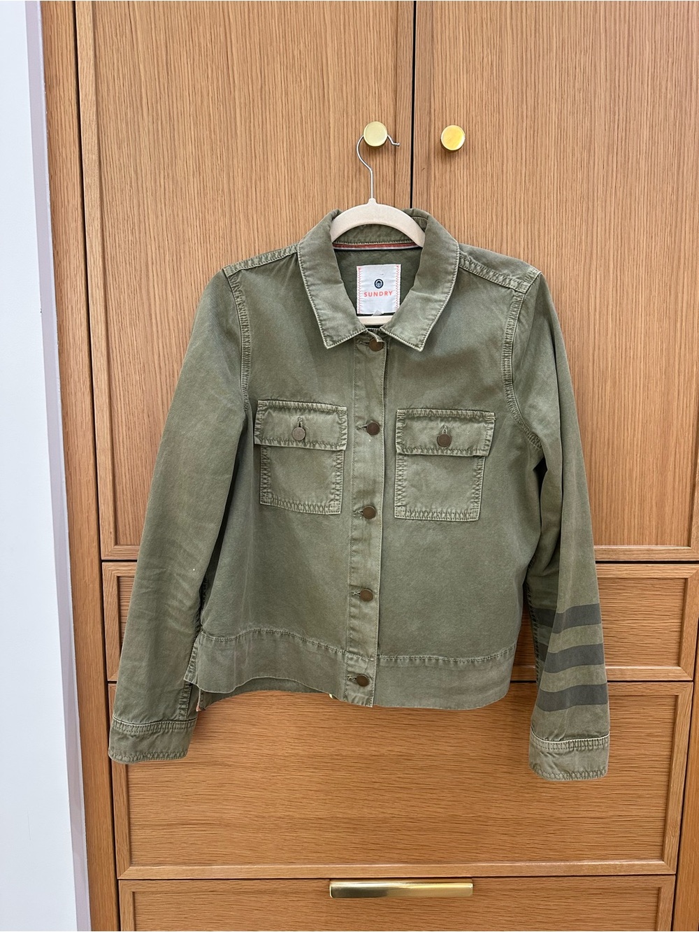 Sundry Olive La Mer Utility Jacket, Size 2 equal to a Size M